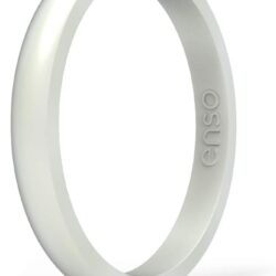 Enso Rings Halo Elements Silicone Ring – Stackable Wedding Engagement Band – Thin Minimalist Band – 2.54mm Wide, 1.5mm Thick