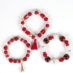 Solosoya Bohemian Boho Stackable Bracelets for Women Set, Girls Stretch Multilayer Stack Beads Colorful Beaded Charm Bracelets Girl Handmade Jewelry - Image 9