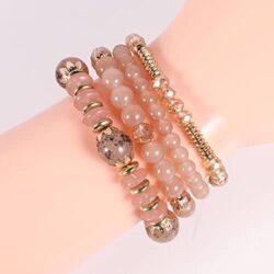 Solosoya Bohemian Boho Stackable Bracelets for Women Set, Girls Stretch Multilayer Stack Beads Colorful Beaded Charm Bracelets Girl Handmade Jewelry - Image 11
