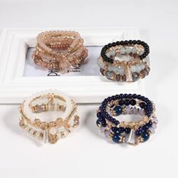 Solosoya Bohemian Boho Stackable Bracelets for Women Set, Girls Stretch Multilayer Stack Beads Colorful Beaded Charm Bracelets Girl Handmade Jewelry - Image 17
