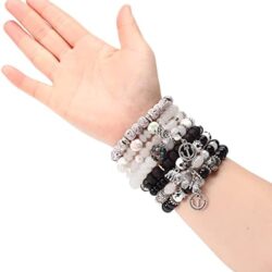 Solosoya Bohemian Boho Stackable Bracelets for Women Set, Girls Stretch Multilayer Stack Beads Colorful Beaded Charm Bracelets Girl Handmade Jewelry - Image 23