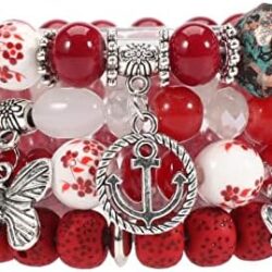 Solosoya Bohemian Boho Stackable Bracelets for Women Set, Girls Stretch Multilayer Stack Beads Colorful Beaded Charm Bracelets Girl Handmade Jewelry - Image 24