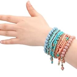 Solosoya Bohemian Boho Stackable Bracelets for Women Set, Girls Stretch Multilayer Stack Beads Colorful Beaded Charm Bracelets Girl Handmade Jewelry - Image 33