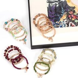 Solosoya Bohemian Boho Stackable Bracelets for Women Set, Girls Stretch Multilayer Stack Beads Colorful Beaded Charm Bracelets Girl Handmade Jewelry - Image 41