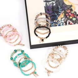 Solosoya Bohemian Boho Stackable Bracelets for Women Set, Girls Stretch Multilayer Stack Beads Colorful Beaded Charm Bracelets Girl Handmade Jewelry - Image 42