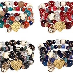 Solosoya Bohemian Boho Stackable Bracelets for Women Set, Girls Stretch Multilayer Stack Beads Colorful Beaded Charm Bracelets Girl Handmade Jewelry - Image 46