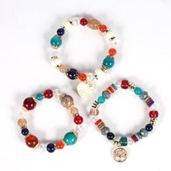 Solosoya Bohemian Boho Stackable Bracelets for Women Set, Girls Stretch Multilayer Stack Beads Colorful Beaded Charm Bracelets Girl Handmade Jewelry - Image 54