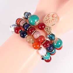 Solosoya Bohemian Boho Stackable Bracelets for Women Set, Girls Stretch Multilayer Stack Beads Colorful Beaded Charm Bracelets Girl Handmade Jewelry - Image 56