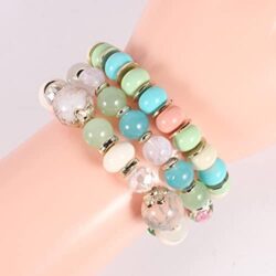Solosoya Bohemian Boho Stackable Bracelets for Women Set, Girls Stretch Multilayer Stack Beads Colorful Beaded Charm Bracelets Girl Handmade Jewelry - Image 66
