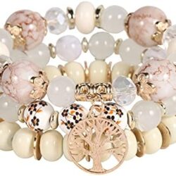 Solosoya Bohemian Boho Stackable Bracelets for Women Set, Girls Stretch Multilayer Stack Beads Colorful Beaded Charm Bracelets Girl Handmade Jewelry - Image 68