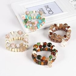 Solosoya Bohemian Boho Stackable Bracelets for Women Set, Girls Stretch Multilayer Stack Beads Colorful Beaded Charm Bracelets Girl Handmade Jewelry - Image 71