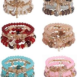 Solosoya Bohemian Boho Stackable Bracelets for Women Set, Girls Stretch Multilayer Stack Beads Colorful Beaded Charm Bracelets Girl Handmade Jewelry - Image 73