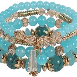 Solosoya Bohemian Boho Stackable Bracelets for Women Set, Girls Stretch Multilayer Stack Beads Colorful Beaded Charm Bracelets Girl Handmade Jewelry - Image 77