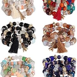 Solosoya Bohemian Boho Stackable Bracelets for Women Set, Girls Stretch Multilayer Stack Beads Colorful Beaded Charm Bracelets Girl Handmade Jewelry - Image 79