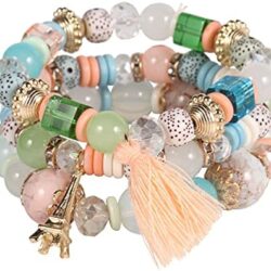 Solosoya Bohemian Boho Stackable Bracelets for Women Set, Girls Stretch Multilayer Stack Beads Colorful Beaded Charm Bracelets Girl Handmade Jewelry - Image 82