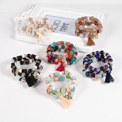 Solosoya Bohemian Boho Stackable Bracelets for Women Set, Girls Stretch Multilayer Stack Beads Colorful Beaded Charm Bracelets Girl Handmade Jewelry - Image 86