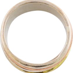 NOVICA Artisan Handmade .925 Sterling Silver Meditation Spinner Ring Simple Copper Brass Indian Modern 'Sleek Simplicity' - Image 3
