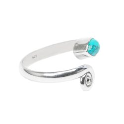 Turquoise Stone Toe Ring, 925 Sterling Silver Toe Ring, Adjustable toering, Bohemian Toe Ring, Silver Ring, Toe Jewellery, Gypsy Toe Ring, Gemstone toe ring for women and girls - Image 5