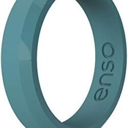 Enso Rings Bevel Thin Silicone Wedding Ring – Hypoallergenic Unisex Stackable Wedding Band – Comfortable Minimalist Band – 5.08mm Wide, 2.16mm Thick - Image 29