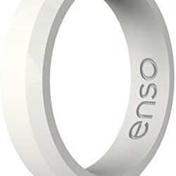 Enso Rings Bevel Thin Silicone Wedding Ring – Hypoallergenic Unisex Stackable Wedding Band – Comfortable Minimalist Band – 5.08mm Wide, 2.16mm Thick - Image 26