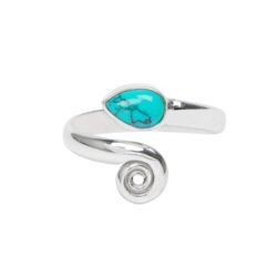 Turquoise Stone Toe Ring, 925 Sterling Silver Toe Ring, Adjustable toering, Bohemian Toe Ring, Silver Ring, Toe Jewellery, Gypsy Toe Ring, Gemstone toe ring for women and girls - Image 2