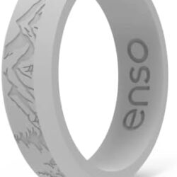 Enso Rings Bevel Thin Silicone Wedding Ring – Hypoallergenic Unisex Stackable Wedding Band – Comfortable Minimalist Band – 5.08mm Wide, 2.16mm Thick - Image 23