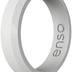 Enso Rings Bevel Thin Silicone Wedding Ring – Hypoallergenic Unisex Stackable Wedding Band – Comfortable Minimalist Band – 5.08mm Wide, 2.16mm Thick - Image 8