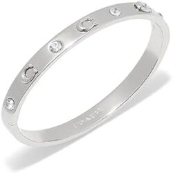 COACH Women's Signature C Logo Hinged Bangle Bracelet - Image 2