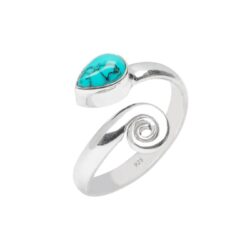Turquoise Stone Toe Ring, 925 Sterling Silver Toe Ring, Adjustable toering, Bohemian Toe Ring, Silver Ring, Toe Jewellery, Gypsy Toe Ring, Gemstone toe ring for women and girls