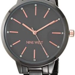 Nine West Women's Crystal Accented Bracelet Watch - Image 9