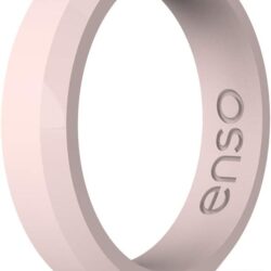 Enso Rings Bevel Thin Silicone Wedding Ring – Hypoallergenic Unisex Stackable Wedding Band – Comfortable Minimalist Band – 5.08mm Wide, 2.16mm Thick
