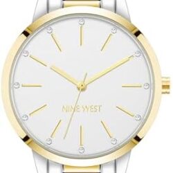 Nine West Women's Crystal Accented Bracelet Watch - Image 46