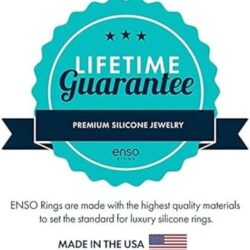 Enso Rings Bevel Thin Silicone Wedding Ring – Hypoallergenic Unisex Stackable Wedding Band – Comfortable Minimalist Band – 5.08mm Wide, 2.16mm Thick - Image 20
