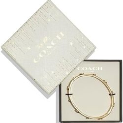 COACH Women's Signature C Logo Hinged Bangle Bracelet - Image 6
