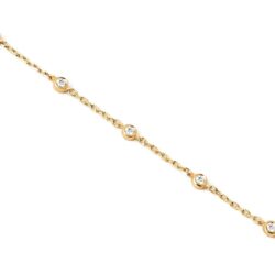 GELIN Diamond Bezel Station Bracelet in 14K Solid Gold - Image 4