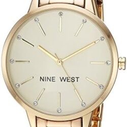 Nine West Women's Crystal Accented Bracelet Watch
