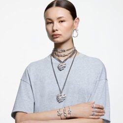 Swarovski Matrix Crystal Jewelry Collection with Heart Symbols and Rhodium Finished Metal - Image 13