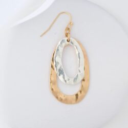 ESLALA Two-tone Irregular Oval Earrings for Women Bohemian Boho Dangle Statement Jewelry - Image 6