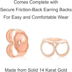 14k Solid Gold Small Polished Flat Plain Mini Cross Stud Earrings - Image 11