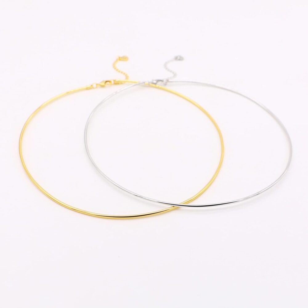 Women 925 Sterling Silver 2MM Solid Dome Collar Necklace Simple Fashion Golden 16 "18" 20 "+1.9 "Adjustable Length Choker Fine Jewelry Gifts - Image 6