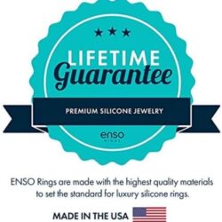 Enso Rings Bevel Thin Silicone Wedding Ring – Hypoallergenic Unisex Stackable Wedding Band – Comfortable Minimalist Band – 5.08mm Wide, 2.16mm Thick - Image 25