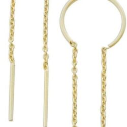 HONEYCAT Threader Drop Bar Chain Earrings in Gold, Rose Gold, or Silver | Minimalist, Delicate Jewelry