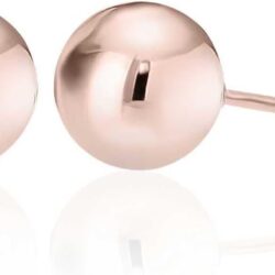 KEZEF Sterling Silver Ball Stud Earrings for Women - Hypoallergenic Lightweight Stud Earrings for Women | 2mm-16mm Ball Earrings in 14K Gold, Rose Gold or 925 Sterling Silver
