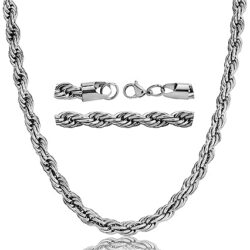 TOPGRILLZ Rope Gold Necklace for Women Choker Necklace Gold Chain for Men 8mm 14K Gold Plated Twist Rope Gifts for Women - Image 7