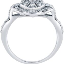 BERRICLE Sterling Silver Navette Cubic Zirconia CZ Statement Art Deco Fashion Ring for Women, Rhodium Plated Size 4-10 - Image 4