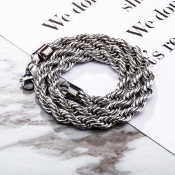 TOPGRILLZ Rope Gold Necklace for Women Choker Necklace Gold Chain for Men 8mm 14K Gold Plated Twist Rope Gifts for Women - Image 10