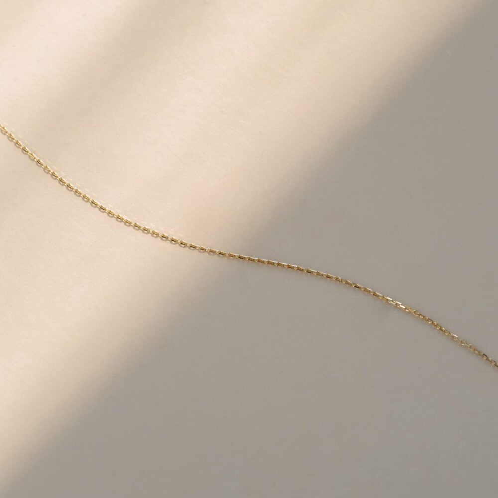 GELIN 14K Solid Gold Thin Cable Chain Bracelet | 14k Yellow Gold Adjustable Chain Bracelets for Women, 6-7" - Image 4