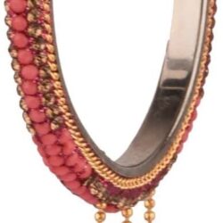 Efulgenz Velvet Bangle Set Beaded Bracelet Indian Bangles for Women Beaded CZ Crystal Rhinestone Bracelet Bangle Boho Wedding Bridal Jewelry - Image 8