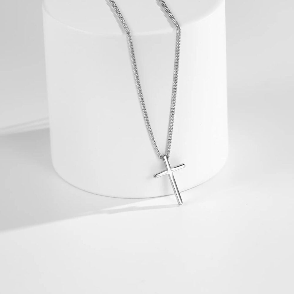 STRADIOS Minimalist Silver Cross Necklace For Women Simple Tiny 925 Sterling Silver Christian Cross Pendant For Teen Girls Jewelry Gifts - Image 4