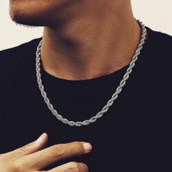 TOPGRILLZ Rope Gold Necklace for Women Choker Necklace Gold Chain for Men 8mm 14K Gold Plated Twist Rope Gifts for Women - Image 5
